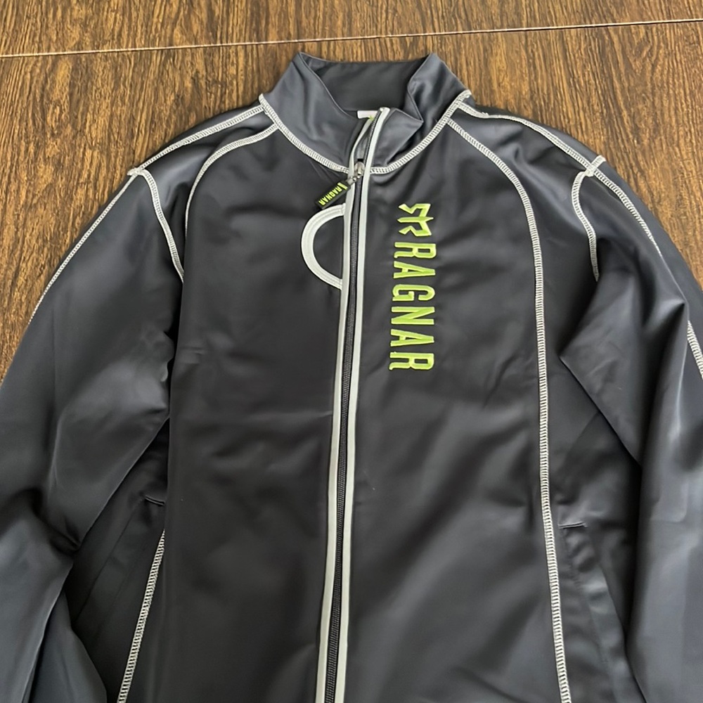 Ragnar Mens Zip Up Dark Grey Jacket